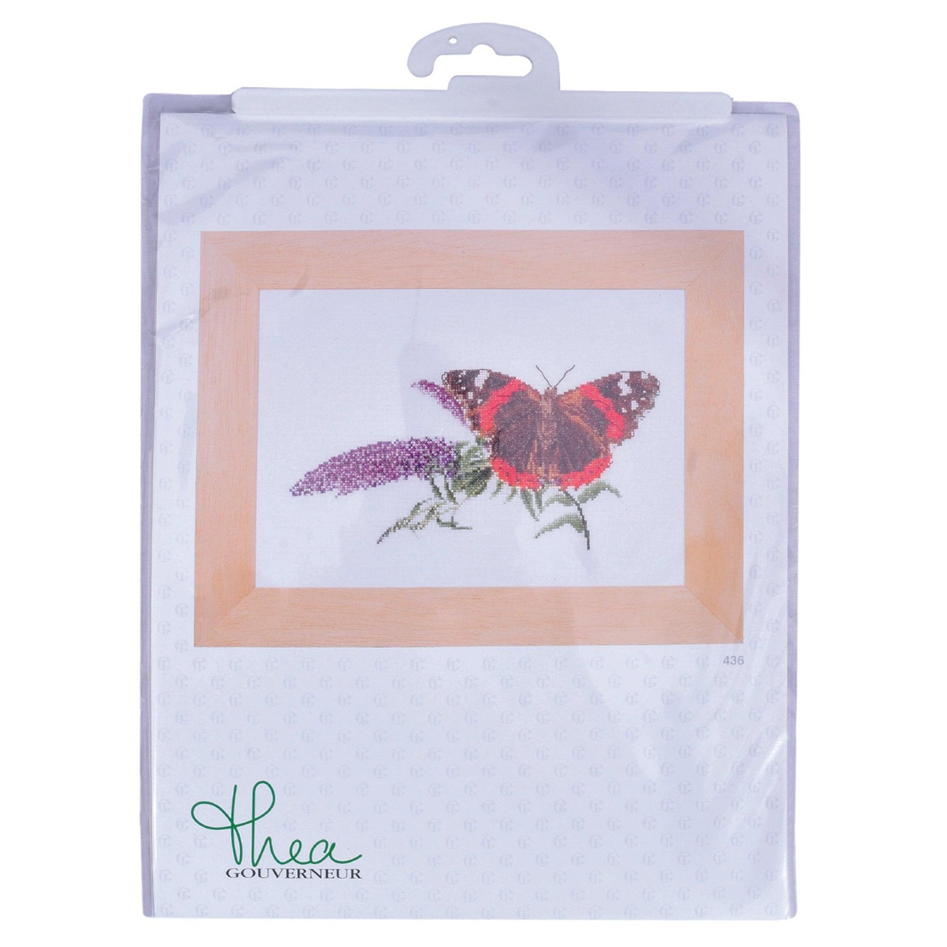 Thea Gouverneur - Counted Cross Stitch Kit - Butterfly-Budlea - Linen - 36 count - 436 - Thea Gouverneur Since 1959