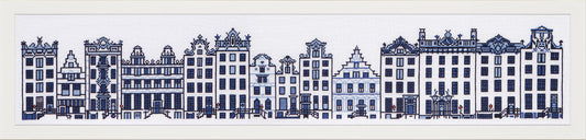 Thea Gouverneur - Counted Cross Stitch Kit - City Street Amsterdam - Linen - 32 count - 873 - Thea Gouverneur Since 1959