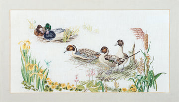 Thea Gouverneur - Counted Cross Stitch Kit - Ducks - Aida - 18 count - 2064A - Thea Gouverneur Since 1959