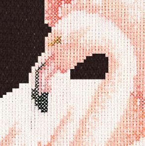 Thea Gouverneur - Counted Cross Stitch Kit - Flamingo - Aida Black - 18 count - 1070.05 - Thea Gouverneur Since 1959