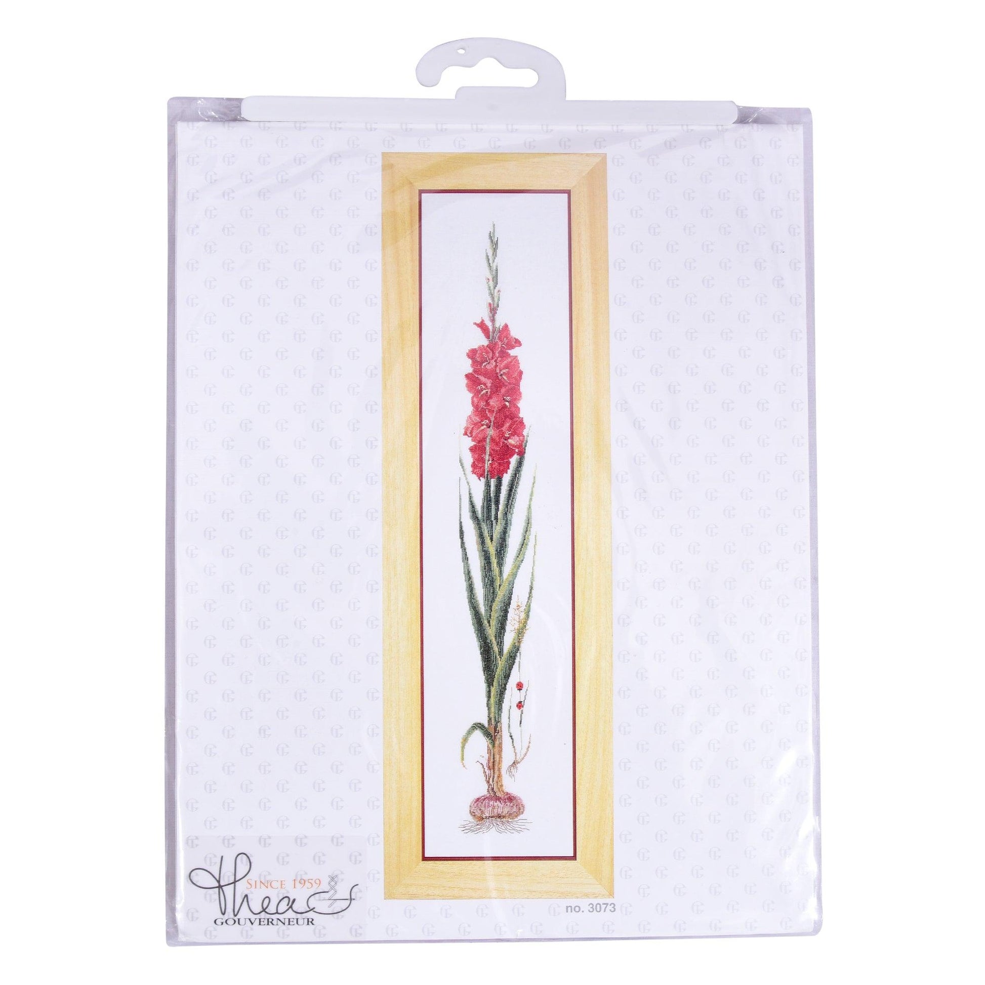 Thea Gouverneur - Counted Cross Stitch Kit - Gladioli Red - Aida - 18 count - 3073A - Thea Gouverneur Since 1959