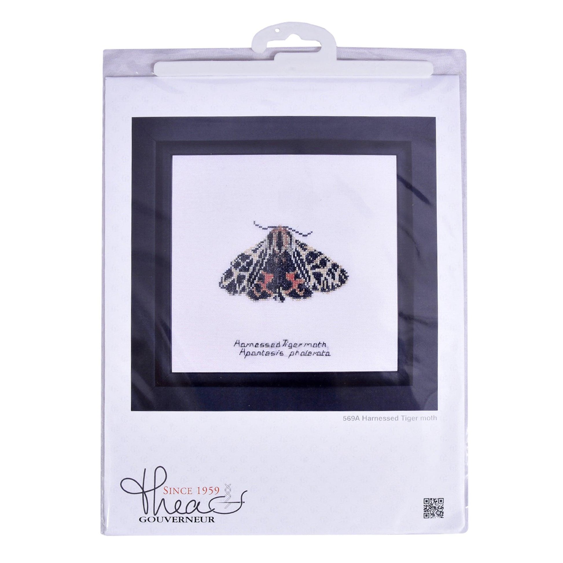 Thea Gouverneur - Counted Cross Stitch Kit - Harnessed Tiger moth - Linen - 32 count - 569 - Thea Gouverneur Since 1959