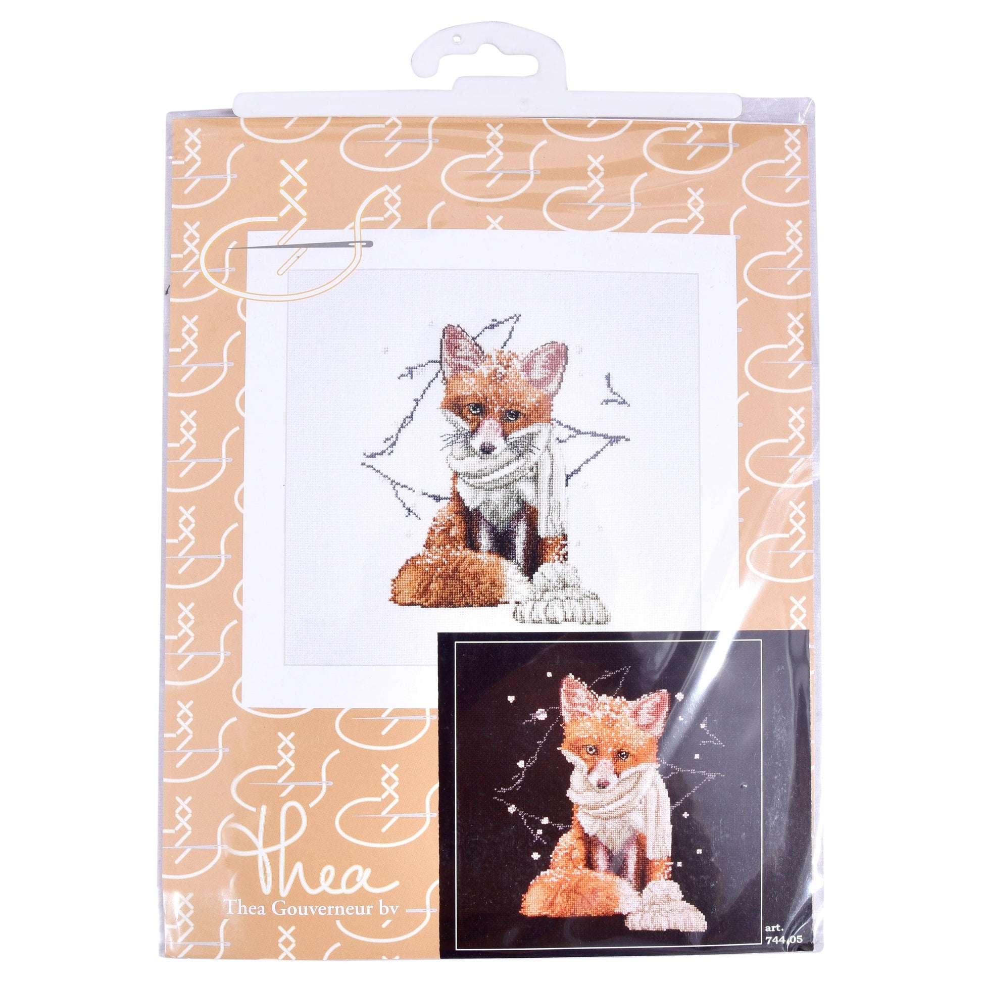 Thea Gouverneur - Counted Cross Stitch Kit - Hey There Foxy Lady - Aida Black - 16 count - 744.05 - Thea Gouverneur Since 1959