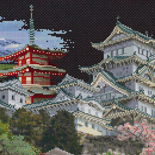 Thea Gouverneur - Counted Cross Stitch Kit - Japan Black - Aida Black - 18 count - 548.05 - Thea Gouverneur Since 1959