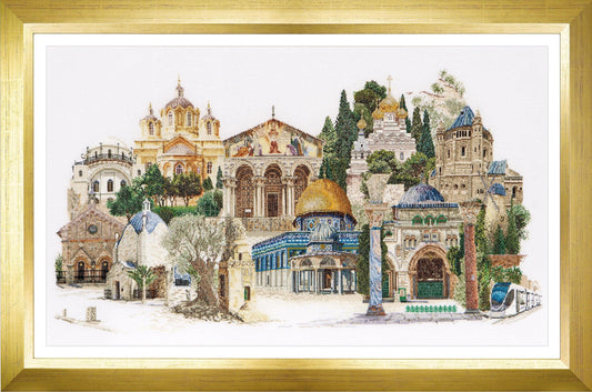 Thea Gouverneur - Counted Cross Stitch Kit - Jerusalem Israel - Aida - 18 count - 533A - Thea Gouverneur Since 1959