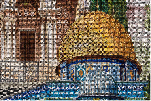 Thea Gouverneur - Counted Cross Stitch Kit - Jerusalem Israel - Aida Black - 18 count - 533.05 - Thea Gouverneur Since 1959