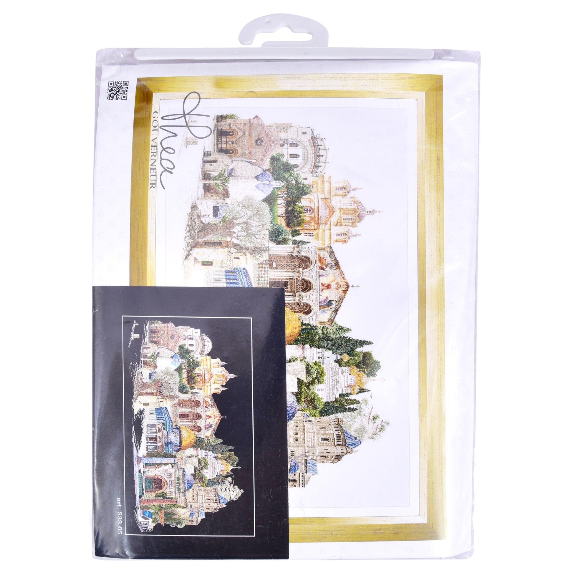 Thea Gouverneur - Counted Cross Stitch Kit - Jerusalem Israel - Aida Black - 18 count - 533.05 - Thea Gouverneur Since 1959