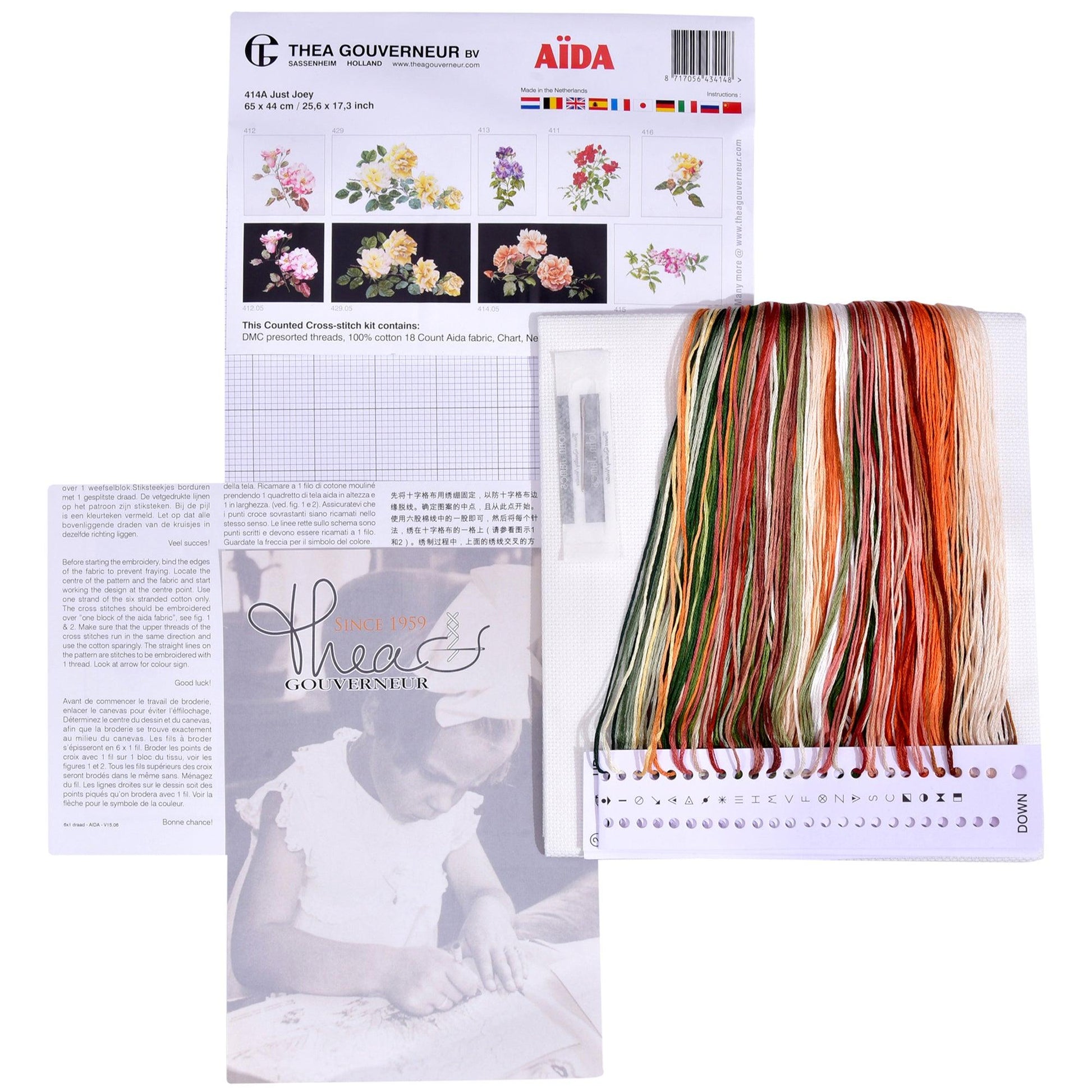 Thea Gouverneur - Counted Cross Stitch Kit - Just Joey - Aida - 18 count - 414A - Thea Gouverneur Since 1959