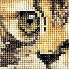 Thea Gouverneur - Counted Cross Stitch Kit - Long-haired Cat Brown - Linen - 24 count - 930 - Thea Gouverneur Since 1959