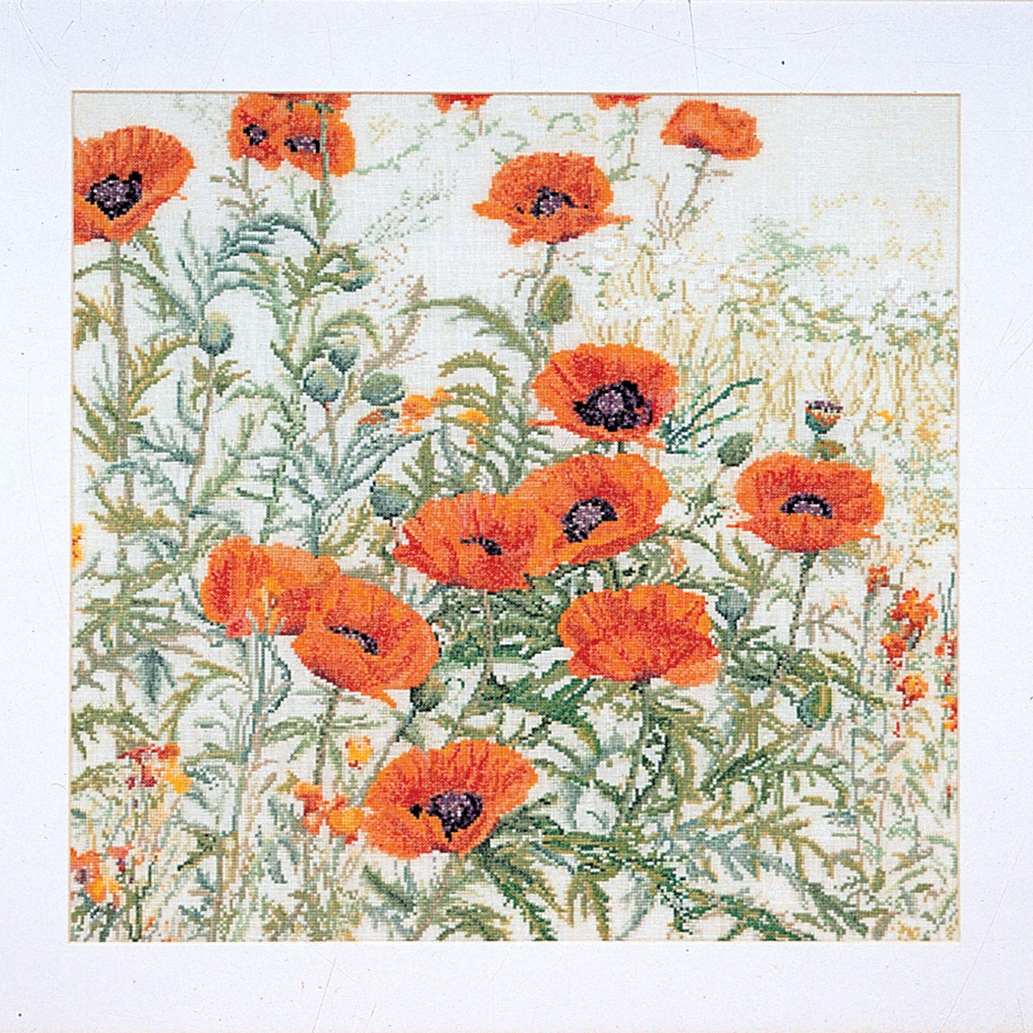 Thea Gouverneur - Counted Cross Stitch Kit - Orange Poppies - Aida - 16 count - 2062A - Thea Gouverneur Since 1959