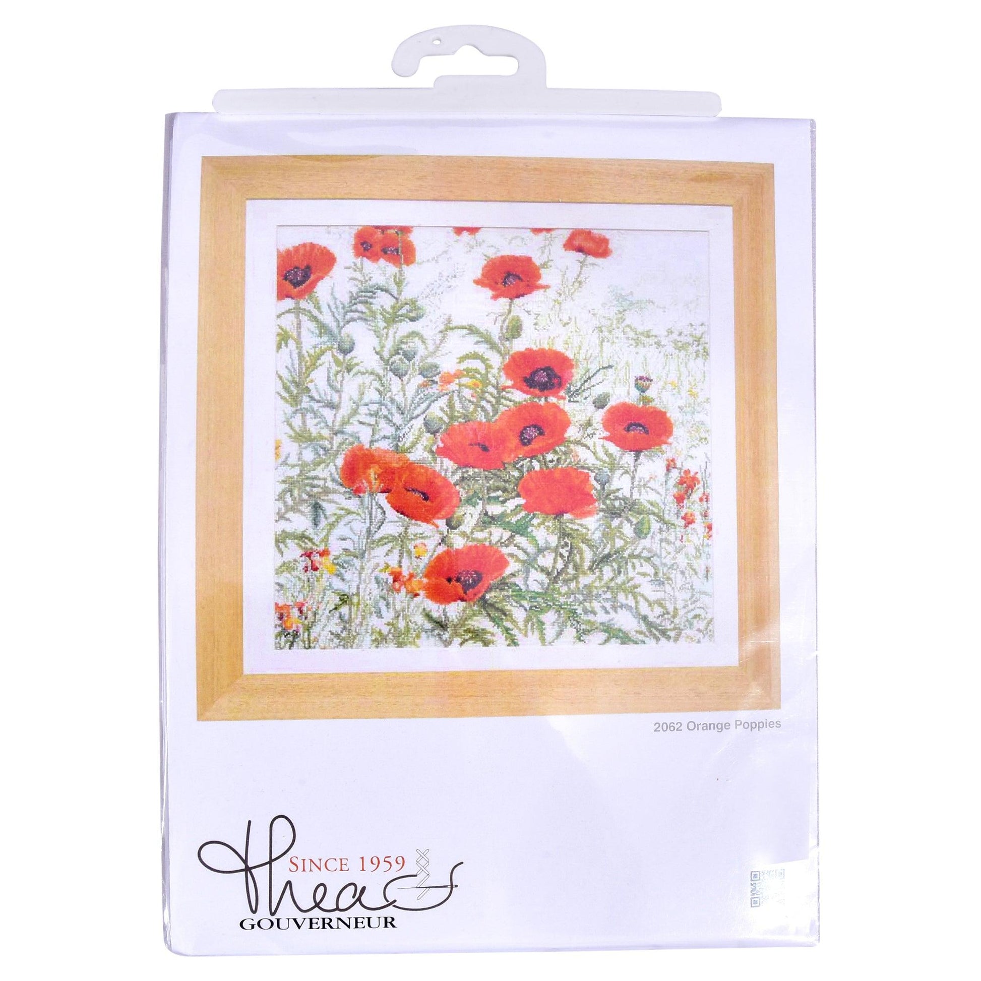 Thea Gouverneur - Counted Cross Stitch Kit - Orange Poppies - Aida - 16 count - 2062A - Thea Gouverneur Since 1959