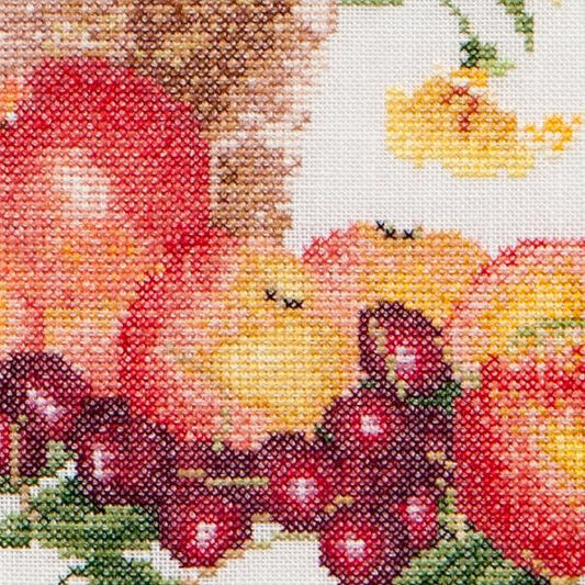 Thea Gouverneur - Counted Cross Stitch Kit - Pansies - Linen - 32 count - 2083 - Thea Gouverneur Since 1959