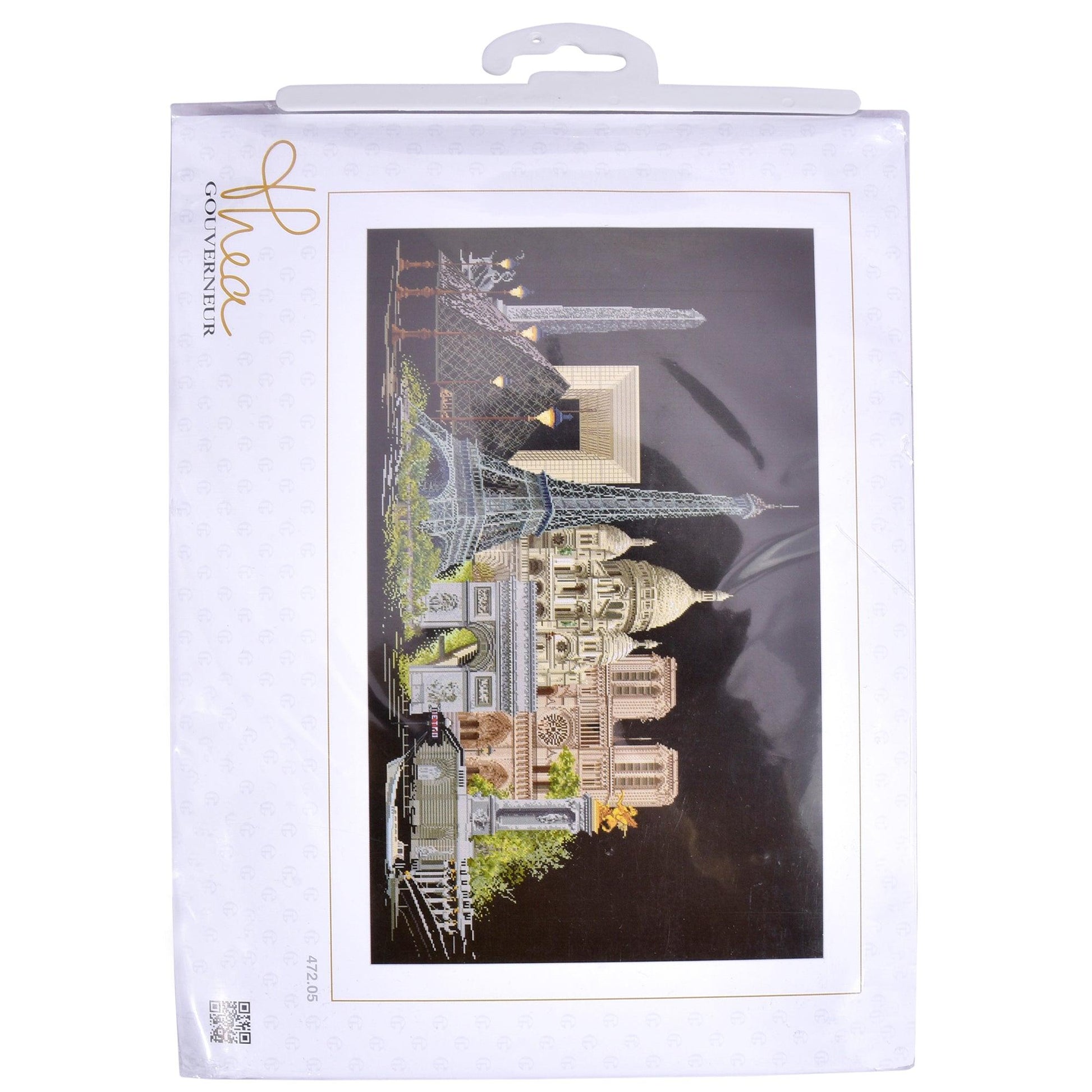 Thea Gouverneur - Counted Cross Stitch Kit - Paris - Aida Black - 18 count - 472.05 - Thea Gouverneur Since 1959