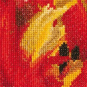 Thea Gouverneur - Counted Cross Stitch Kit - Red/Yellow Parrot tulip - Aida - 16 count - 519A - Thea Gouverneur Since 1959