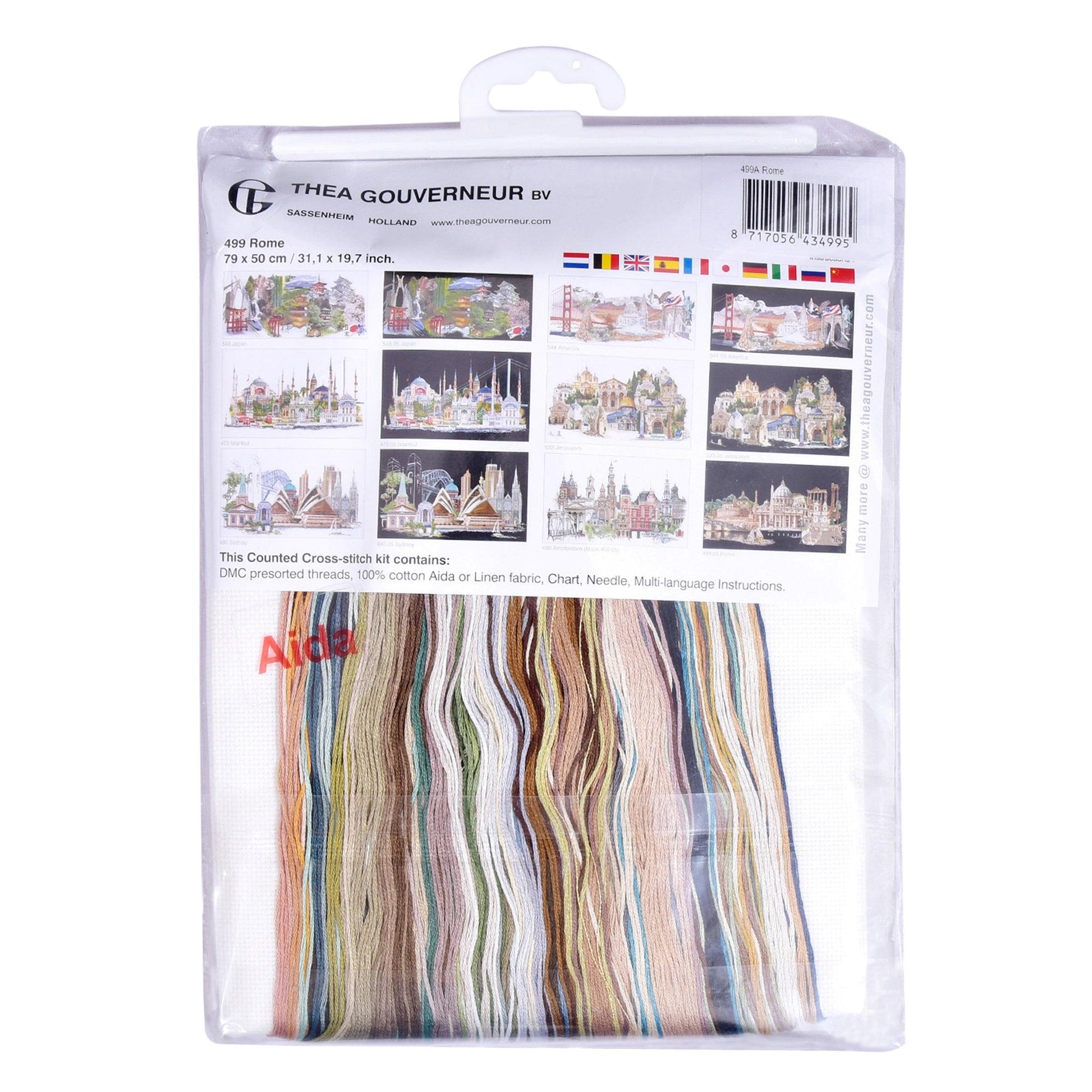 Thea Gouverneur - Counted Cross Stitch Kit - Rome Italy - Aida - 18 count - 499A - Thea Gouverneur Since 1959