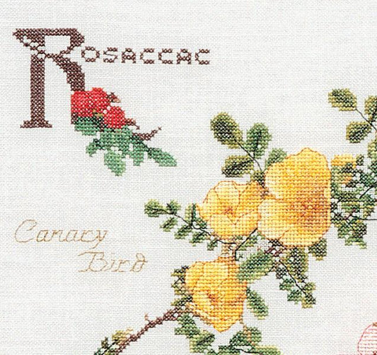 Thea Gouverneur - Counted Cross Stitch Kit - Rose Panel - Linen - 32 count - 3066 - Thea Gouverneur Since 1959