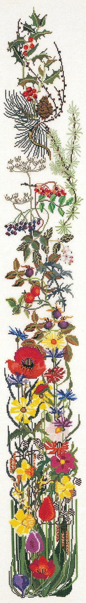 Thea Gouverneur - Counted Cross Stitch Kit - Seasons Bell Pull - Aida - 16 count - 848A - Thea Gouverneur Since 1959