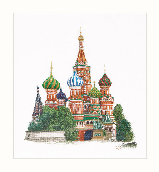 Thea Gouverneur - Counted Cross Stitch Kit - St. Basil's Cathedral Moscow Russia - Linen - 36 count - 513 - Thea Gouverneur Since 1959