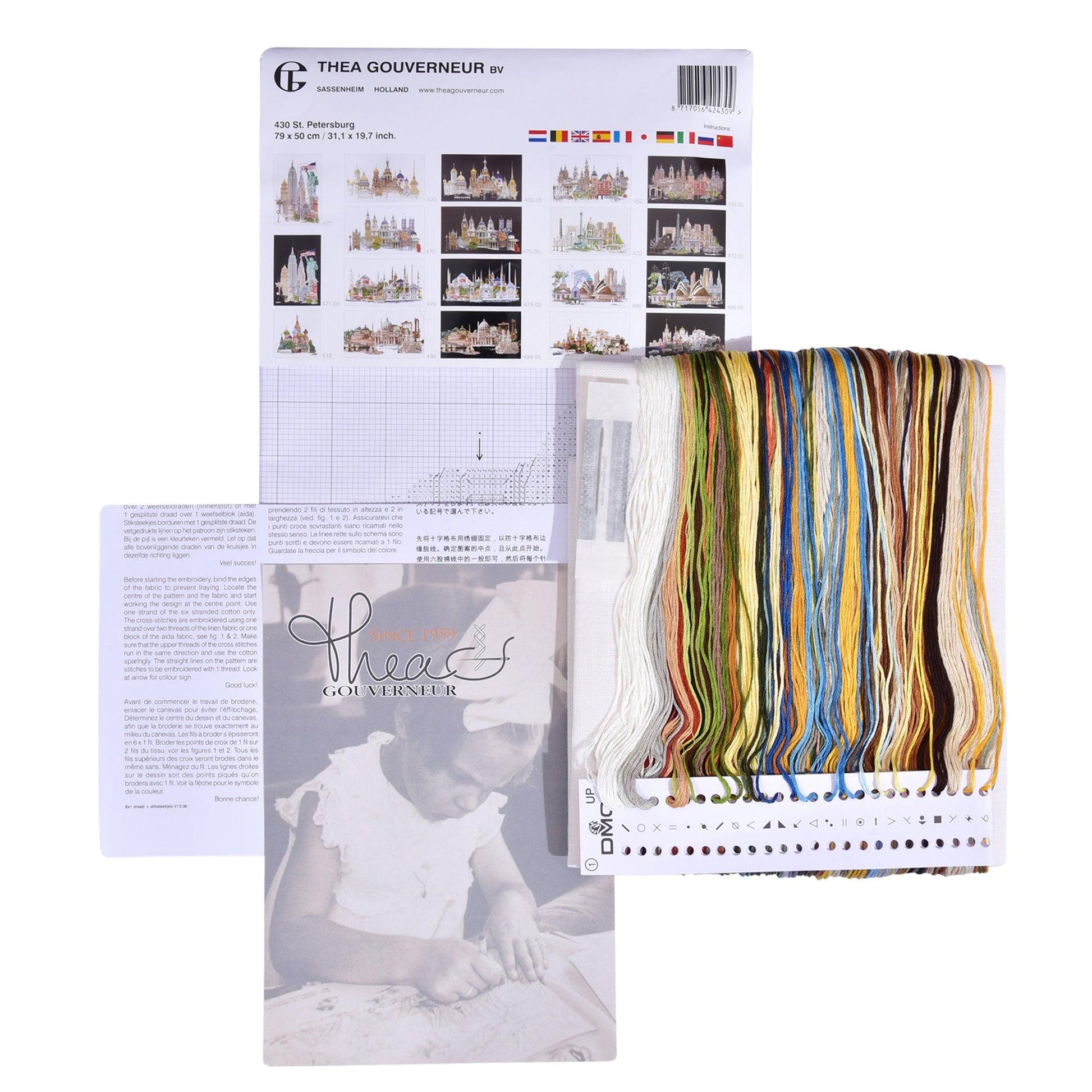 Thea Gouverneur - Counted Cross Stitch Kit - St. Petersburg - Linen - 36 count - 430 - Thea Gouverneur Since 1959