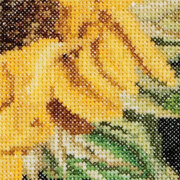 Thea Gouverneur - Counted Cross Stitch Kit - Sunflower - Aida - 18 count - 488A - Thea Gouverneur Since 1959