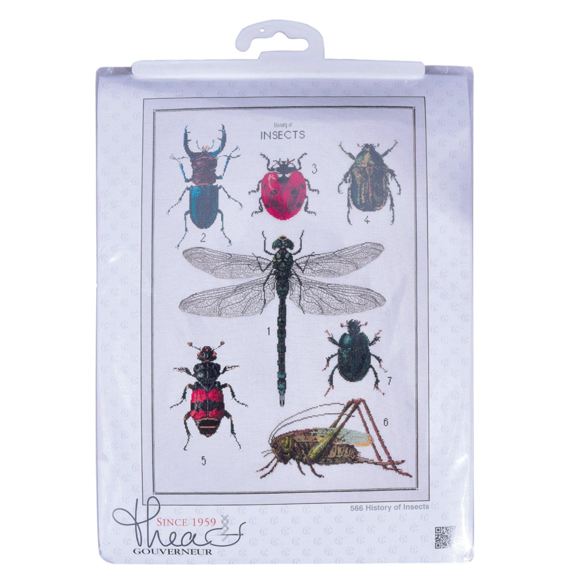 Thea Gouverneur - Counted Cross Stitch Kit - The History of Insects - Aida - 14 count - 566A - Thea Gouverneur Since 1959