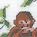 Thea Gouverneur - Counted Cross Stitch Kit - Three Wise Monkeys - Linen - 32 count - 1031 - Thea Gouverneur Since 1959