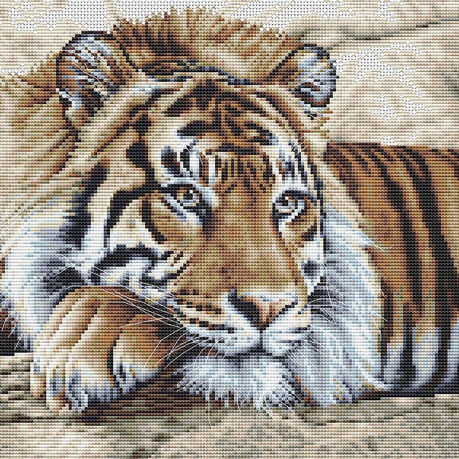 Thea Gouverneur - Counted Cross Stitch Kit - Tiger - Aida - 14 count - 579A - Thea Gouverneur Since 1959