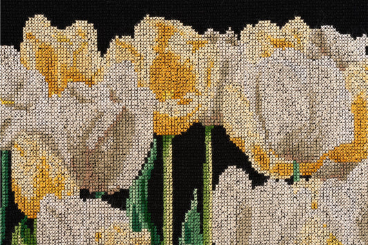 Thea Gouverneur - Counted Cross Stitch Kit - Tulips - Aida Black - 14 count - 3065.05 - Thea Gouverneur Since 1959